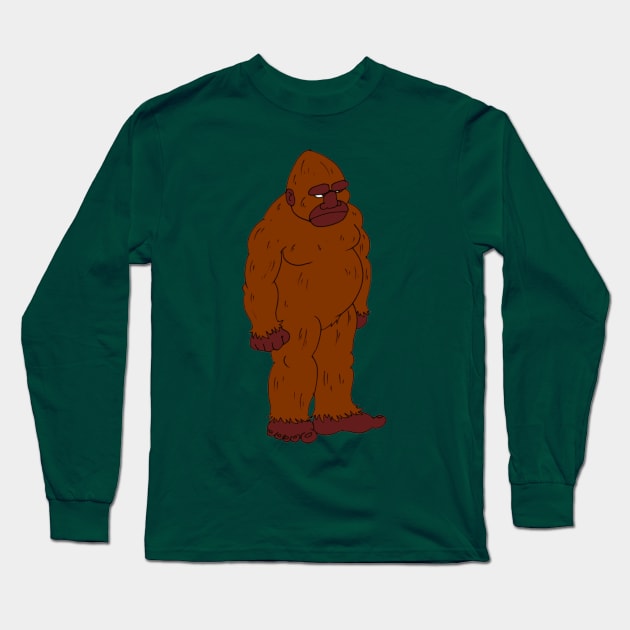 Mr. Squatch Long Sleeve T-Shirt by FieryWolf